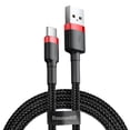 thumbnail image 1 of Cable Reforzado Type C 1 metro Baseus Cafule Carga Rápida Negro, 1 of 3