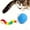 Blue, variant on Automatic Moving Pet Toy Ball, Interactive Self Rolling Cat Dog Toy with Rainbow Worm Tail, USB Rechargeable Durable Anti-Bite Self Play Toy for Kitten Puppy Indoor Entertainment