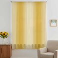 thumbnail image 3 of Yellow Ombre Sheer Curtains 45 Inches Long, Modern Abstract Art Farmhouse Gradient Light Filering Curtains, Breathable Simi Curtain Privacy Drapes for Kitchen Bathroom Small Window Treatment, 3 of 9
