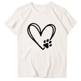 thumbnail image 2 of Puyaiuu Dog Mom Shirts for Women Dog Lover Tshirts Cute Paw Love Heart Print Tee Tops Gift, 2 of 6