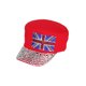 thumbnail image 1 of Sombrero de cadete SS/Sophia Tachonada de la bandera del Reino Unido Rojo, 1 of 1