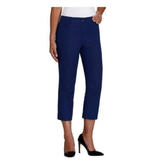 Hilary Radley Women Pull-ON Crop Slim Leg Sits Waist Pants XXL Navy