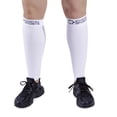 thumbnail image 3 of Athletec Sport Compression Calf Sleeve (20-30 mmHg) for Shin Splints, Running, Travel, Cycling, Leg Pain and Calf Pain Relief - Size Large/X-Large in White (One Pair), 3 of 9