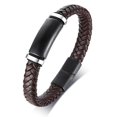 thumbnail image 1 of KAIYANG Pulsera de cuero trenzada para hombre Pulsera trenzada vintage para hombre - Marrón, 1 of 3