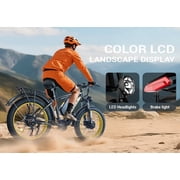 5000W Peak Dual Motor Electric Bike, 60V 25AH AWD Ebike for Adults, 21-Speeds 45MPH 26 Fat Tire Electric Dirt Bicycle for Mountain Snow Off-Road