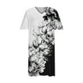 thumbnail image 5 of asdoklhq Plaid Dresses for Women Plus Size Dress for Women Neck Summer Printing Casual Sundresses Pocket Knee Short Sleeve with Pockets Multicolor 2X, 5 of 5