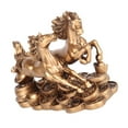 thumbnail image 4 of STARTIST Standing Feng Shui Two Galloping Horses Statue Art Craft for Office Ornaments, 4 of 8