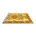 thumbnail image 2 of Ahgly Company Machine Washable Indoor Round Medallion Yellow Traditional Area Rugs, 8' Round, 2 of 4