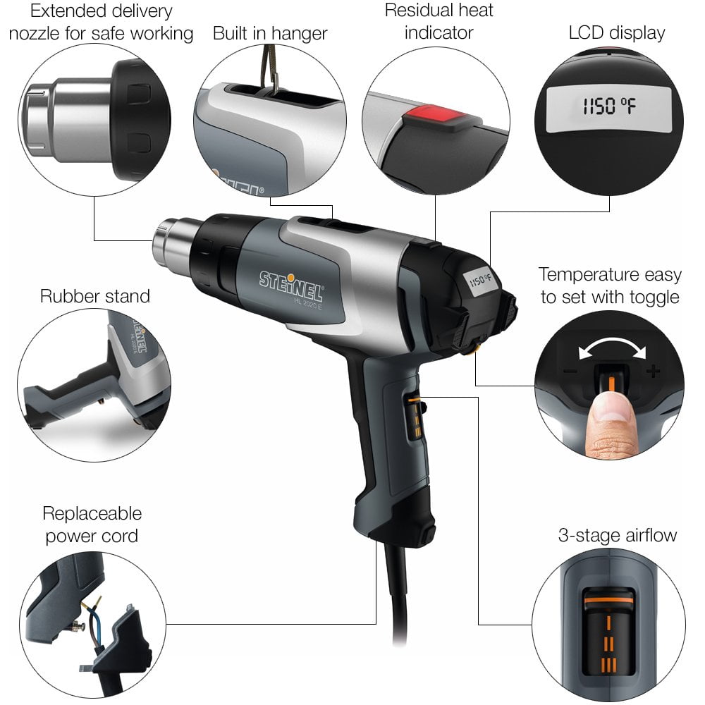 Professional Electric Heat Gun (In Folding Box) HL 2020 E by Steinel