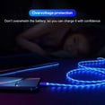 thumbnail image 6 of USB Type C Cable 3.3ft, Led Light Up Charging USB A to USB C Flowing Charge Cord Compatible with Android Samsung Galaxy S10 S9 S8 Plus,Note 9 8,USB C Charger,Blue, 6 of 10