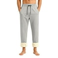 thumbnail image 3 of Mens Active Sherpa Pants Fleece Lined Warm Joggers, Running Casual with Zipper Pockets, 3 of 3