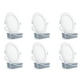 thumbnail image 1 of Dimmable 4-Inch LED Recessed Slim Panel Lights with Junction Box, 3000K Warm White, 9W 750LM LED Pot Lights, 6-PACK, 1 of 1