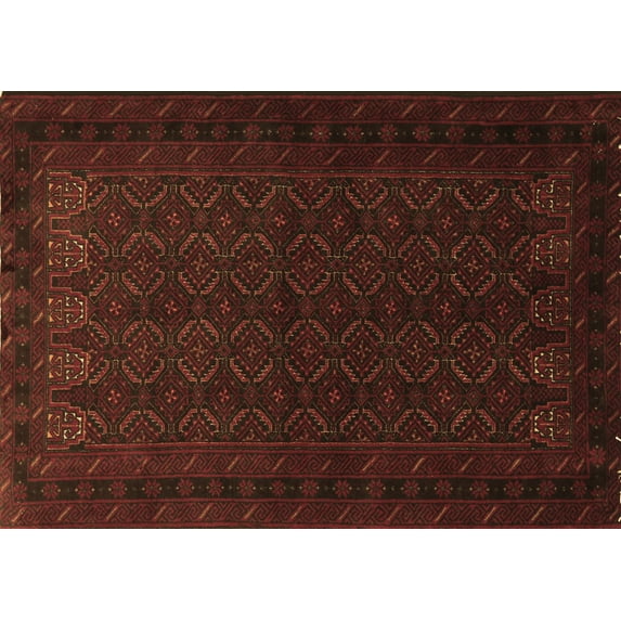Ahgly Company Indoor Rectangle Persian Brown Traditional Area Rugs, 7' x 10'