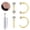 A-Gold, variant on 4PCS 18G Internally Threaded Horseshoe Nose Rings Septum Ring Lip Studs Set with Insertion Pin & Grabber Tool, Heart CZ, Silver
