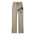 thumbnail image 3 of YOTMKGDO Mens Pants Casual, Pantalones De Hombre, Mens Casual Cotton and Printed Pocket Lace Up Pants Large Size Pants, Beige L, 3 of 7
