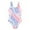 Purple, variant on Girls Color-Block Adjustable Criss Cross Strap Sporty Bikini Swimsuit Set with Chest Pad for Ages 9-16