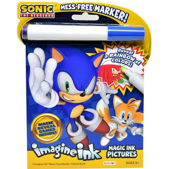 Sonic The Hedgehog Imagine Ink Magic Ink Pictures Activity Book