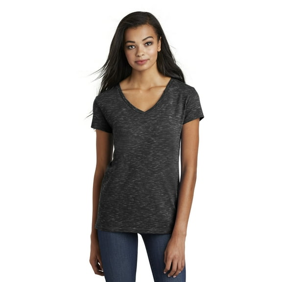 District Women's Medal V-Neck Tee . DT664
