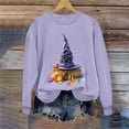 thumbnail image 5 of Women's Magic Potion Witch Hat Sweatshirts Halloween Graphic Pullover Tops Casual Crewneck Long Sleeve Shirts Comfy Fall Clothes Novelty Holiday Apparel, 5 of 6