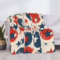 thumbnail image 6 of Horizontal Flannel Blanket Is Light Warm Soft Anti-Pilling Anti-Wrinkle Anti-Allergy And No Hair Loss For Bed And Sofa Camping Travel Independence Day Theme Star (2), 6 of 8