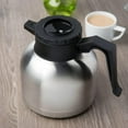 thumbnail image 2 of TrueCraftware-1.9 Liter/64 oz Coffee Server with Bru-Thru Lid Stainless Steel Body- Coffee Carafes for Keeping Hot Liquids Hot Water Urn Coffee Carafe Insulated Stainless Steel For Hot Drinks, 2 of 5