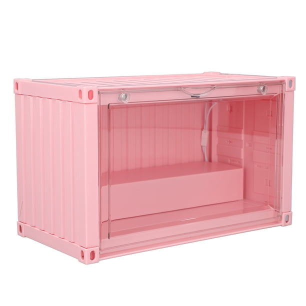 Caso De Exhibición En Miniatura Para Figuras, Vitrina De Minifigura LED Iluminada Para Coleccionables, Vitrina De Bloques De Construcción A Prueba De Polvo Para Coleccionables
