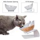 thumbnail image 2 of Cuenco para gatos antivómitos, cuenco para mascotas antideslizante y ortopédico, comedero para mascotas de doble cuenco transparente con soporte elevado (cuenco doble). Afortunado Sencillez, 2 of 5