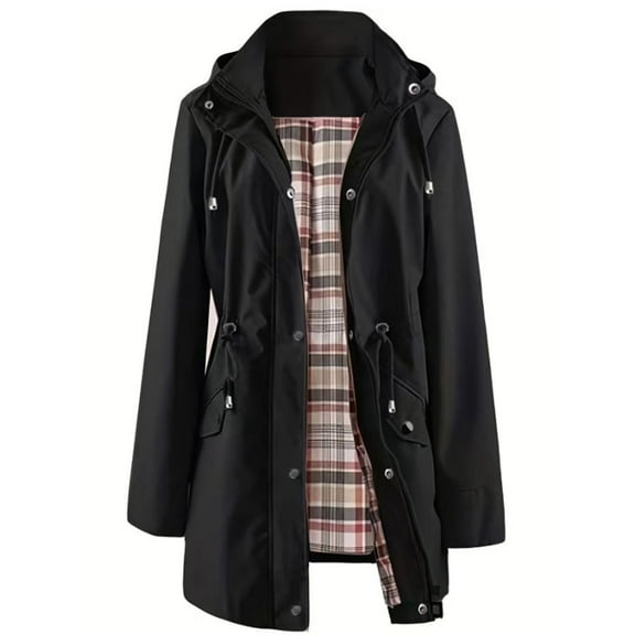 Pyhlmscde Women's Windproof Adjustable Long Sleeve Outdoor Trench Coat, Womens Tops, Trench Coat Women, Corduroy Jacket Women