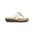thumbnail image 2 of Cliffs by White Mountain Womens Carnation Faux Leather Slide On Thong Sandals, 2 of 3