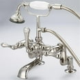 thumbnail image 2 of Water Creation Deck Mount Traditional Brass Tub Faucets in Polished Nickel, 2 of 2