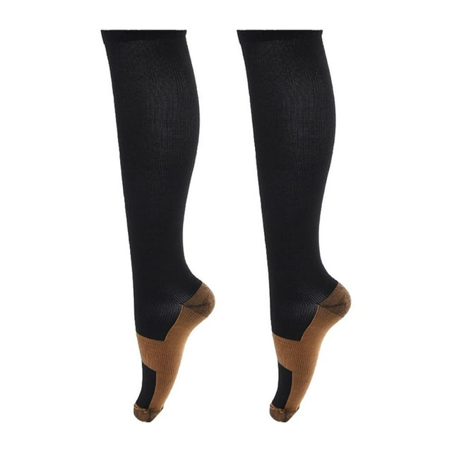 Par de calcetines de compresión para hombres y mujeres, medias de soporte para pantorrillas. XXL