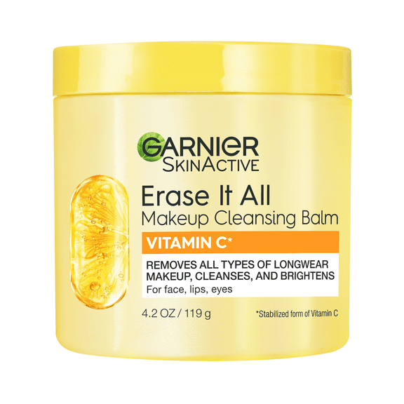 Garnier SkinActive Erase It All Makeup Cleansing Balm Vitamin C, Face Cleanser, 4.2 oz