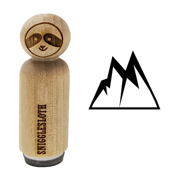 Mountains Jagged Rubber Stamp for Scrapbooking Crafting Stamping - Mini 1/2 Inch
