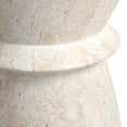 thumbnail image 5 of Hourglass Travertine Stone Finish Italian Design MgO Side Accent Table, 5 of 13