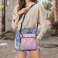 thumbnail image 5 of Tutolipy Argyle Pattern Adjustable Shoulder Strap Sling Bag for Travel Everyday, Smooth Zipper Lightweight Purse Satchel Stylish Crossbody Purse, 5 of 7