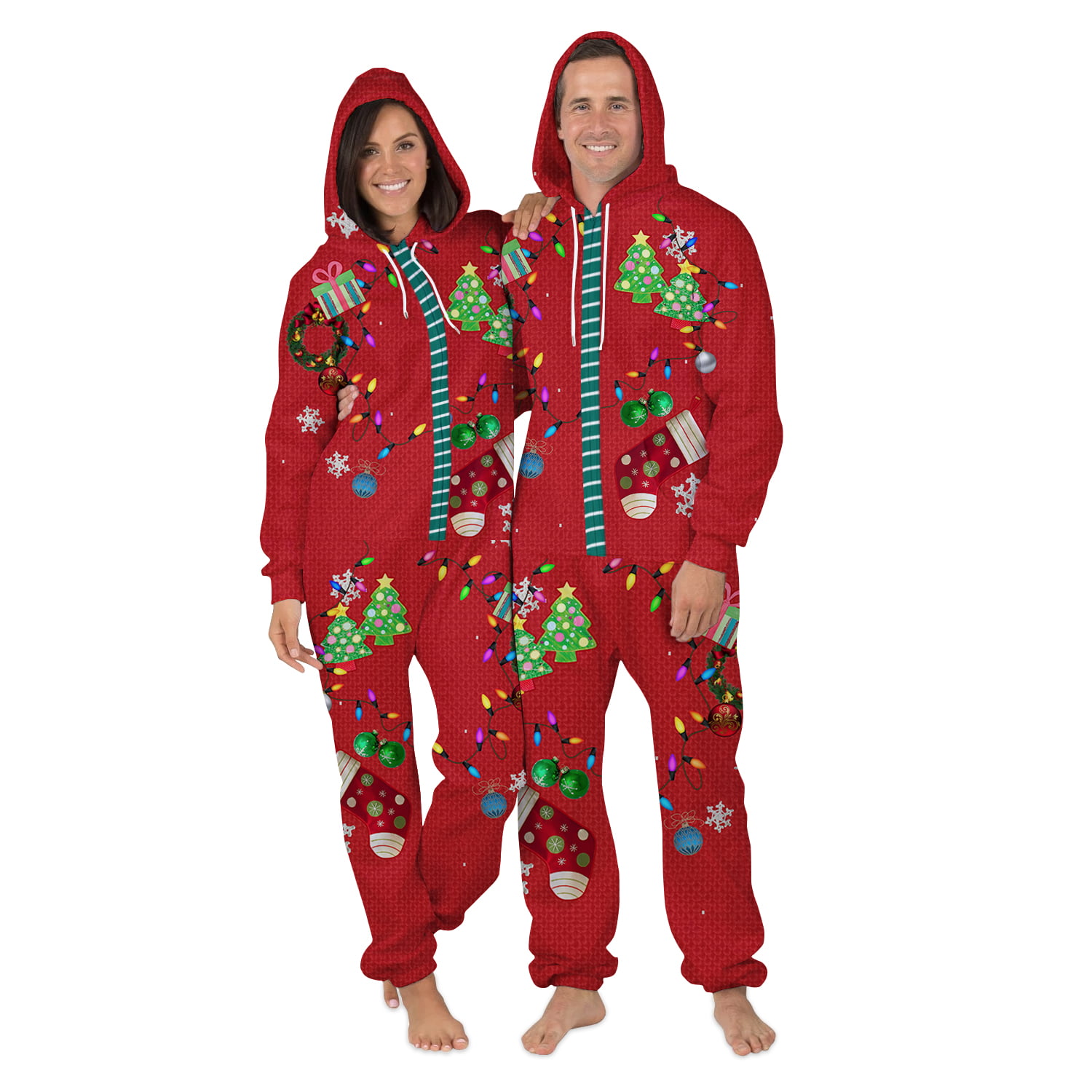 Classic Ugly Christmas Adult Onesie | Unisex, Up to 2XL - Walmart.com