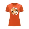 thumbnail image 1 of Playera Blusa Con Impresion De Oso Saliendo Del Pecho Ropa Para Mujer Color Anaranjado Talla Chica Marca Emil SaEs, 1 of 4
