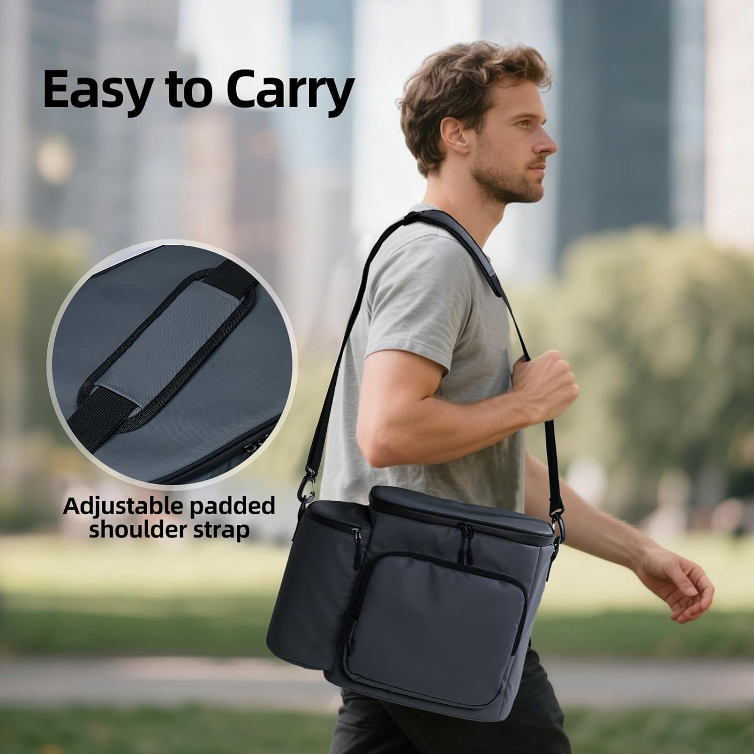 Padded Carrying Bag for Crispi Fryer 4Qt & 6-Cup Glass Containers with Dual Pockets Water-Resistant Portable Storage