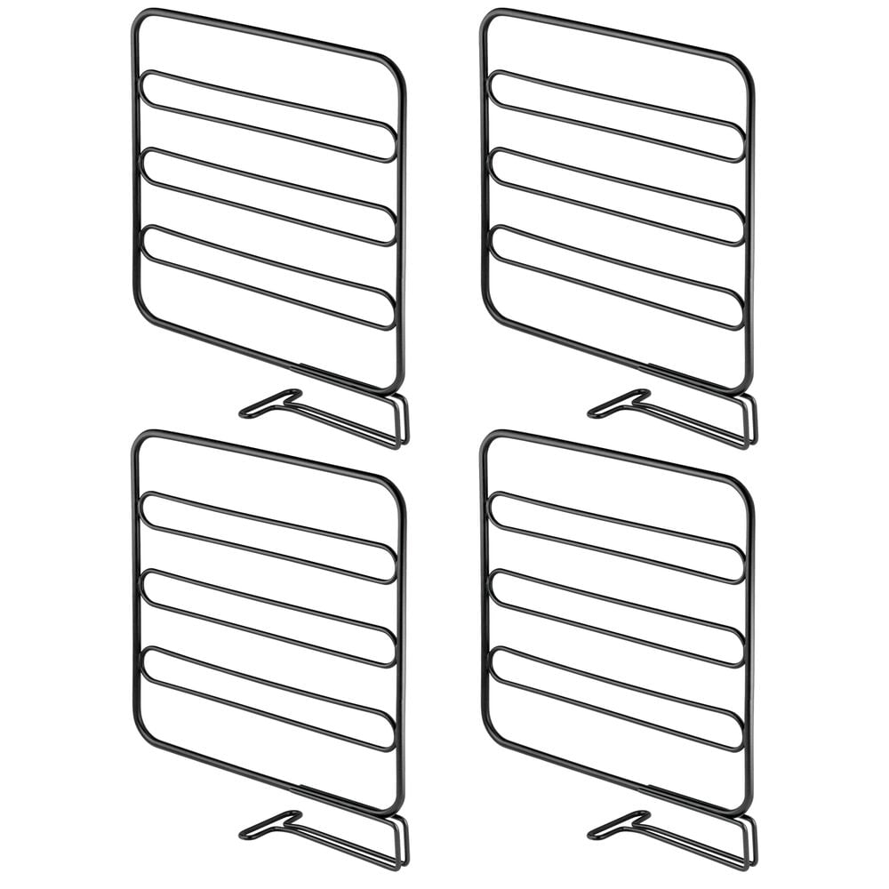 mDesign Versatile Metal Wire closet Shelf Divider and Separator for