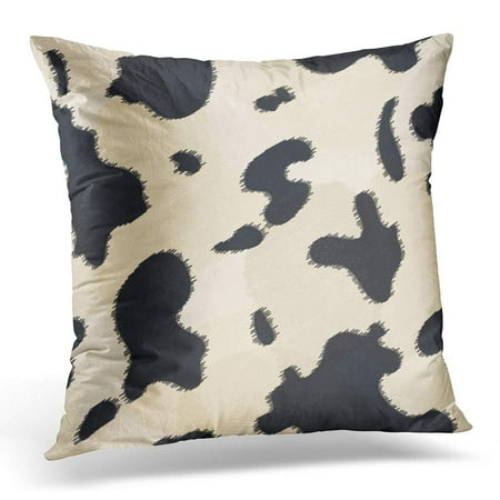 Cow Print Pattern - ECCOT Black Leopard Leather Cow Pattern Skin Design for Your Projects Fabrics Prints White Abstract Pillowcase Pillow Cover Cushion Case 18x18 inch