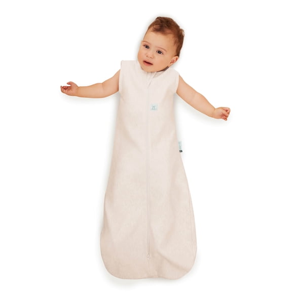 ergoPouch 0.2 Tog Jersey Sleeping Bag - Organic Cotton Baby Sleeping Bag, Made of Soft & Breathable Material for Peaceful Night's Sleep – Baby Wearable Blanket (Oatmeal Marle, 3-12 months)