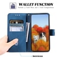 thumbnail image 2 of Splicing Wallet Case for Samsung Galaxy S21, Wrist Strap Card Slots PU Leather Wallet Protection Case Magnetic Closure Stand Flip Case Cover for Samsung Galaxy S21, Blue, 2 of 6
