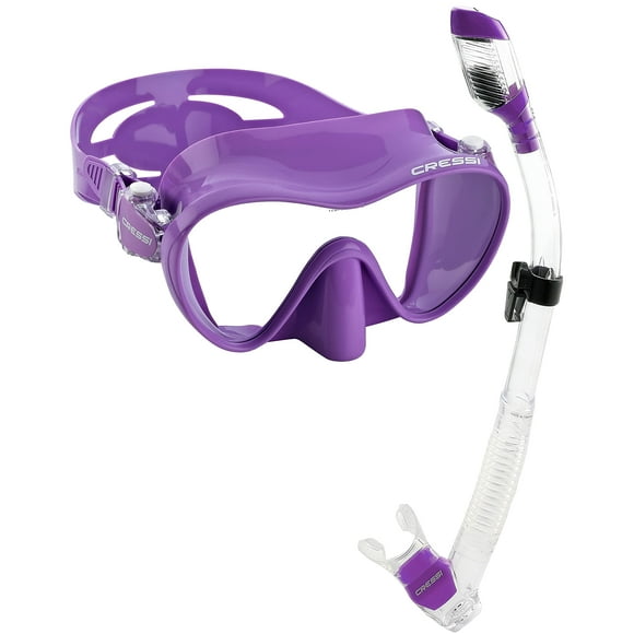 Cressi Italian Boutique Collection - Tempered Glass Lens Frameless Scuba Snorkeling Dive Mask, Lilac