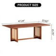 thumbnail image 3 of [Luckynote]Chinese style log wind Imitation rattan Walnut color tea table rectangular solid wood coffee low table small family living room tea table, 3 of 10