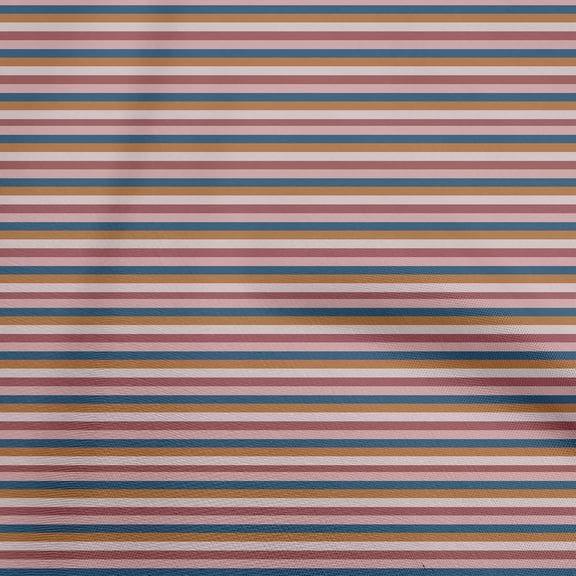 oneOone Cotton Poplin Twill Brown Fabric Stripes Sewing Fabric By The Yard Printed Diy Clothing Sewing Supplies 56 Inch Wide