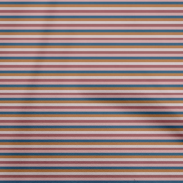 oneOone Georgette Viscose Brown Fabric Stripes Craft Projects Decor Fabric Printed By The Yard 42 Inch Wide