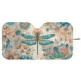 thumbnail image 3 of Xixirimido Boho Mandala Dragonfly Print Car Windshield Sun Shade Foldable Sunshade Front Window Cover Sun Visor for Trucks SUVs Sedan Universal Car Interior Accessories, 3 of 8