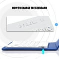 thumbnail image 3 of Funda con tapa para teclado inalámbrico universal Bluetooth Bling Bling con soporte para teléfonos iOS y Android color Azul, 3 of 12