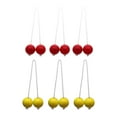 thumbnail image 1 of jinwen 6 Pcs Balles Échelle Jeu de Cour Arrière Extérieur Pelouse Cour Jeu Golf Balle à Lancer Jaune et Rouge, 1 of 9
