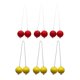 thumbnail image 1 of 6 pelotas de golf de escalera para lanzar, ideales para niños, adultos y familias, para uso en interiores y exteriores. Amarillo y rojo, 1 of 8